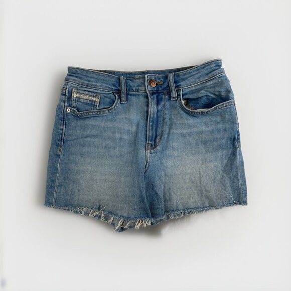 Calvin Klein Summer Jean Shorts Womens Size 25 Light Blue Distressed Cut Off - Picture 1 of 14
